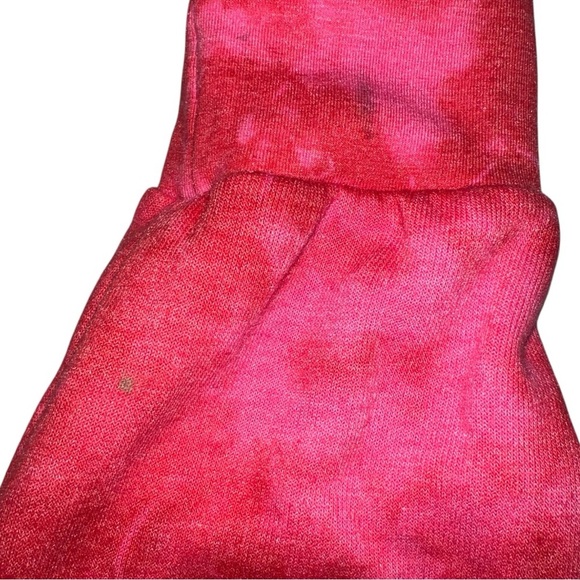 AVIATOR NATION Women’s Pink Hand Tie Dyed Cropped Hoodie/Sweatshirt/Pullover 🩷 - Picture 12 of 13